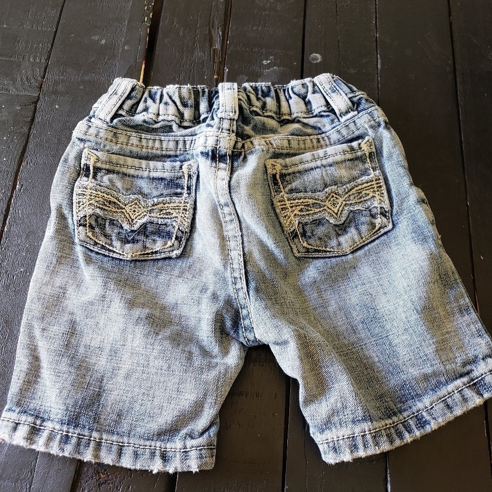 Flypaper Jeans Baby Boy 24 Months White Wash Denim Shorts Adjustable Waist